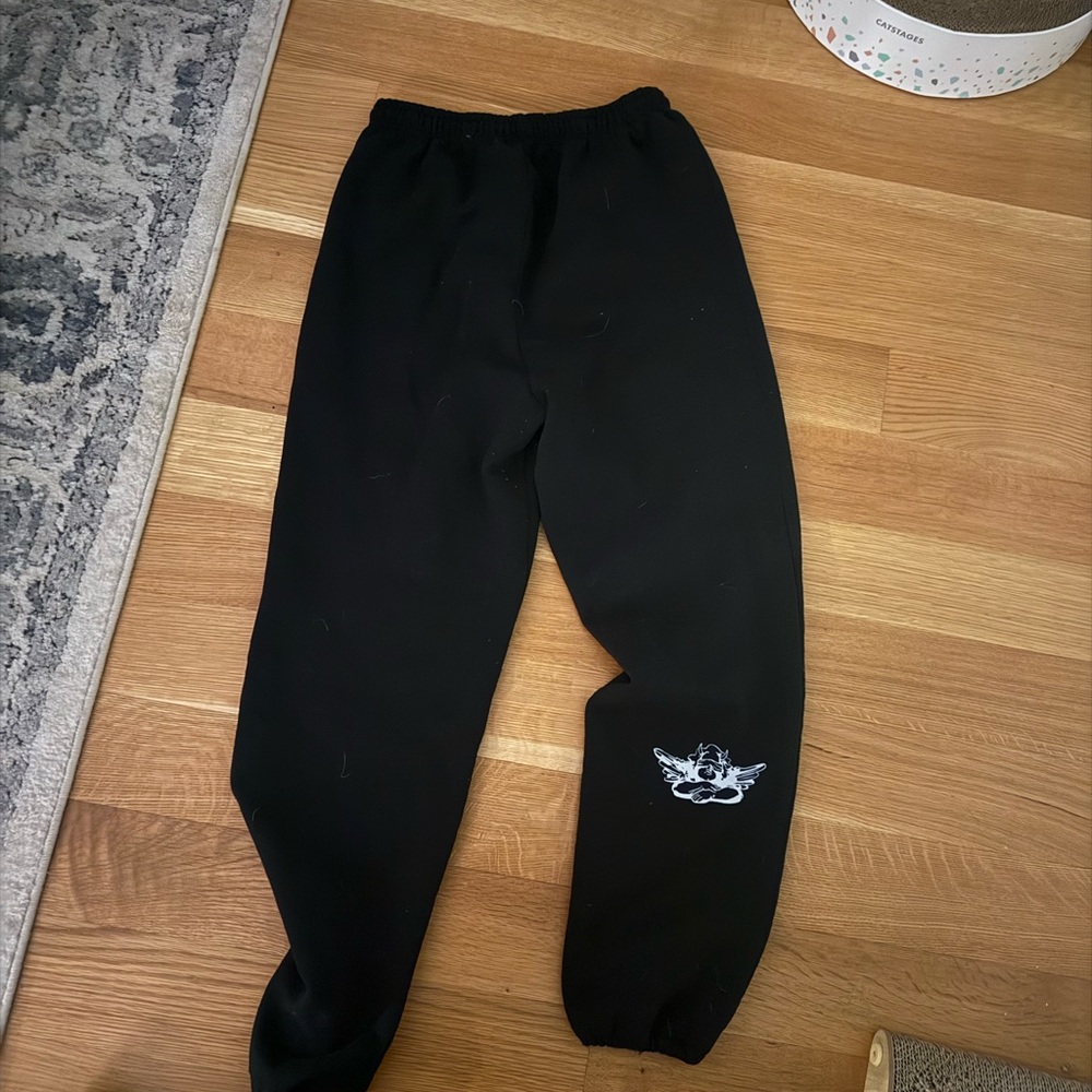 Boys Lie Black Sweatpants with Graphic